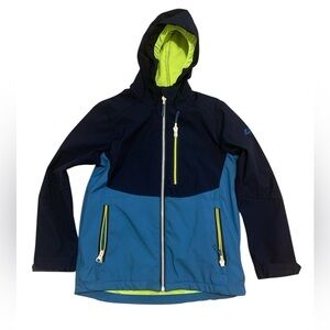 Killtec Softshell Jacket Youth US 8 Navy Blue Colorblock 10,000mm Windproof